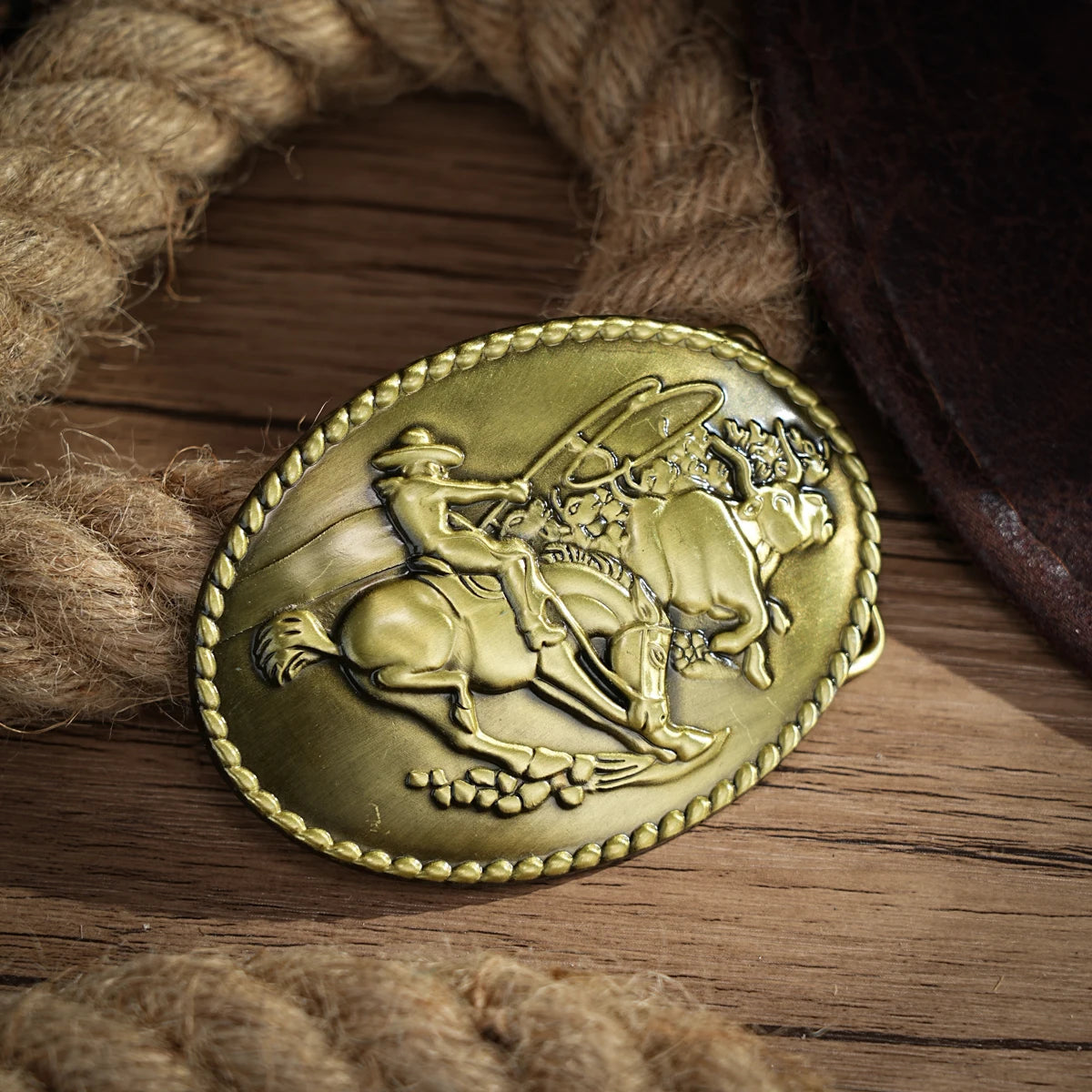 Boucle de ceinture western vintage avec initiales, motif cowboy et rodéo, grande tête de mort argentée, pour homme et femme