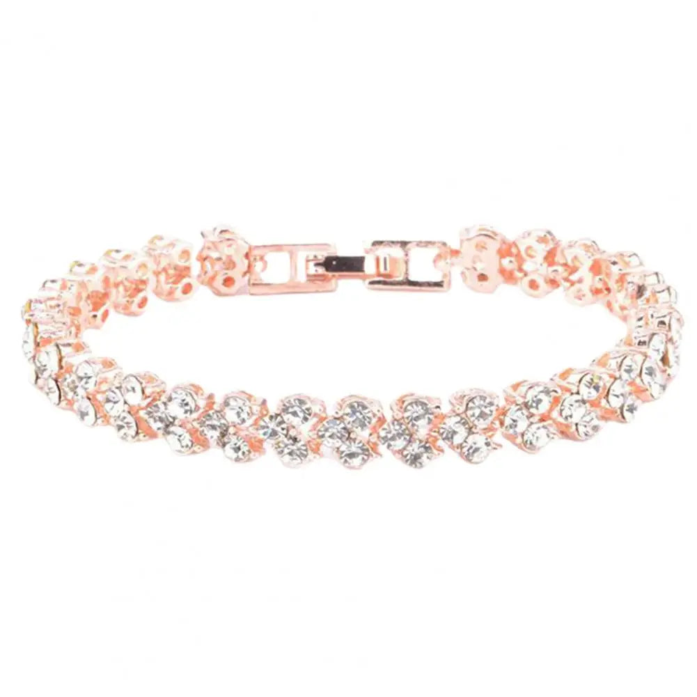 Bracelet élégant pour femme, chaîne en zircon cubique, strass brillants incrustés, cadeau idéal