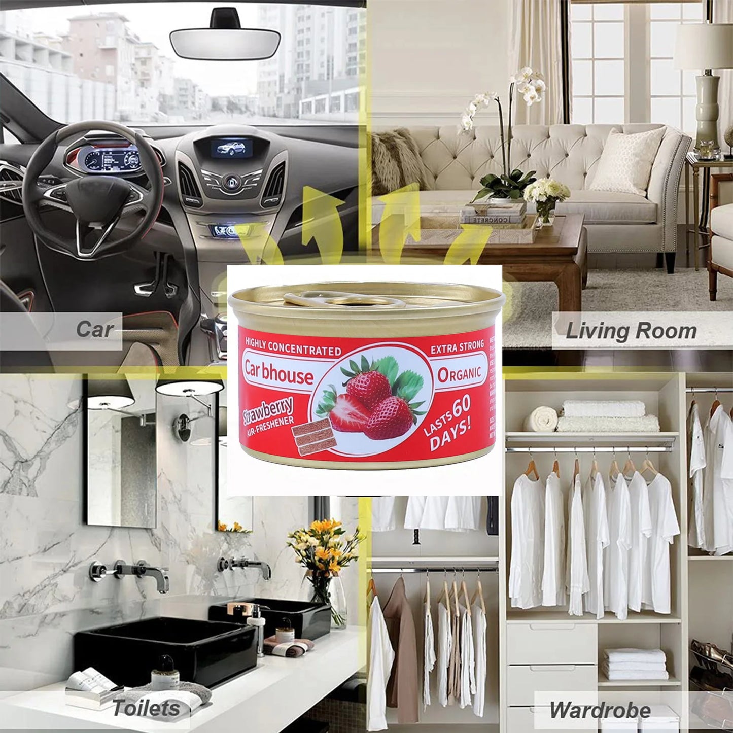 Diffuseur d'arômes de voiture haut de gamme, petit bidon de parfum en bois, parfum de voiture, parfum de voiture, baume de voiture, ornement de voiture