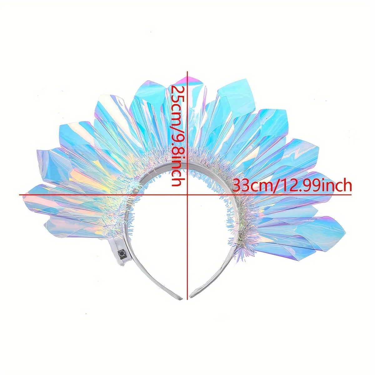 Bandeau de film lumineux créatif accessoires de décoration d'ambiance de fête d'Halloween de Noël bandeau bandeau à paillettes coloré créatif