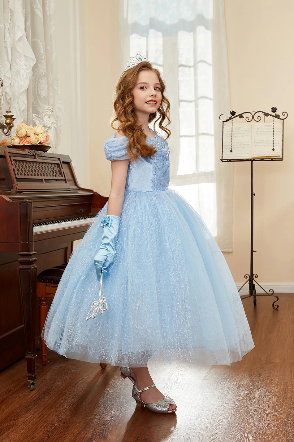 Robe de princesse pour filles, robe d'anniversaire à volants pour enfants, robe de Noël pour enfants,  spectacle, robes de cosplay fantaisie