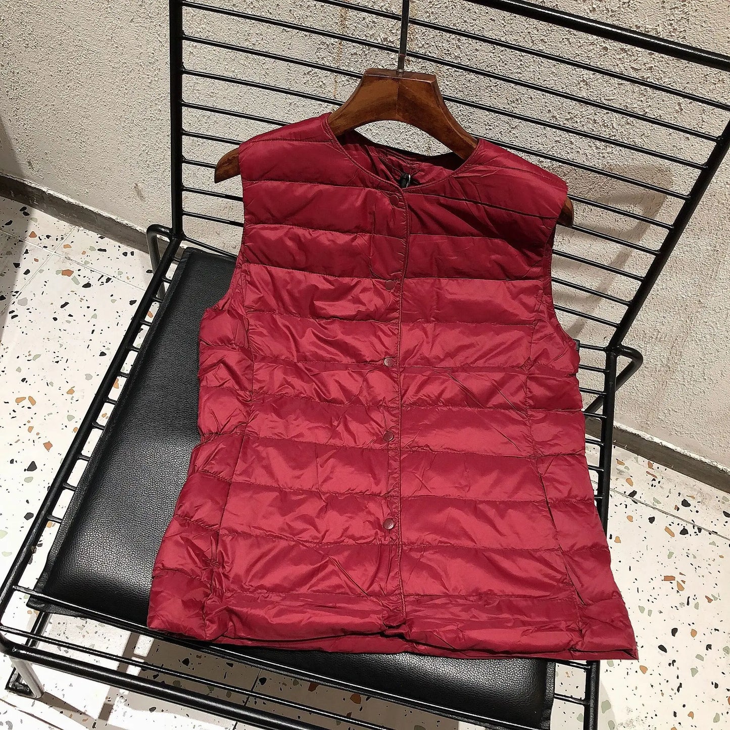 Doudoune sans manches pour femme, nouvelle collection printemps-hiver 2025, 90 % duvet de canard blanc, ultra légère, pliable, chaude, doublure en duvet