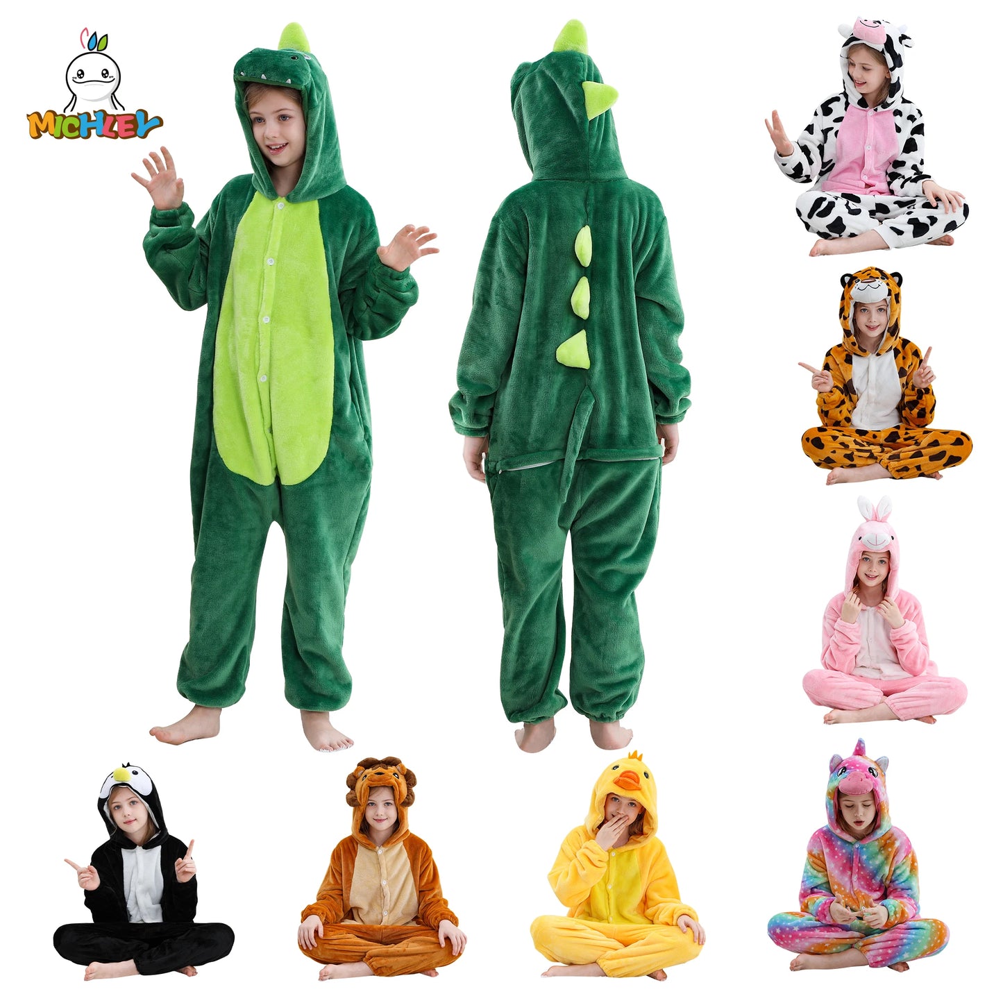 Pyjama en flanelle de carnaval pour enfants, combinaison, combinaison, dessin animĂ©, vĂȘtements d'hiver, Halloween, pour garçons et filles, famille