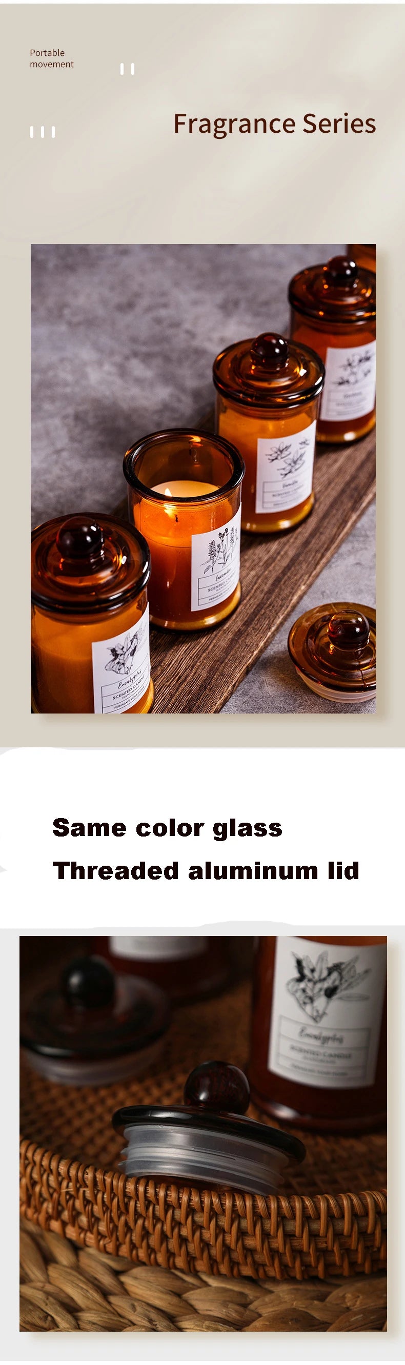 Bougies d'aromathérapie, cire de soja, petits théBougies d'aromathérapie, cire de soja, petits pots à thé, cadeau parfumé, cadeau à porter à la main Jars, Fragrance Gift, Handheld Gift