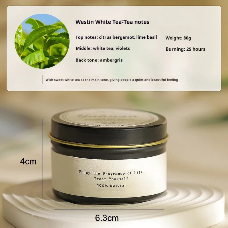 Bougies parfumées de luxe en étain noir, bougies décoratives pour la maison avec Woodwick, citronnelle, anti-moustiques, meilleur cadeau pour elle