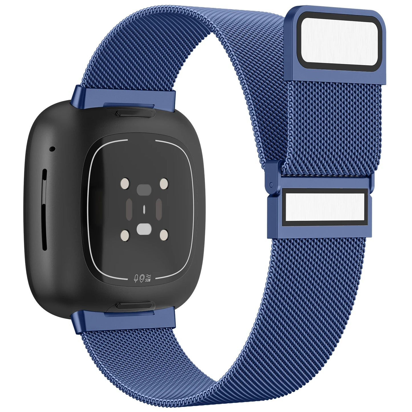 Bracelet magnétique en métal pour Fitbit Versa 3/4, bracelet de rechange milanais pour Fitbit Versa Sense/Sense 2