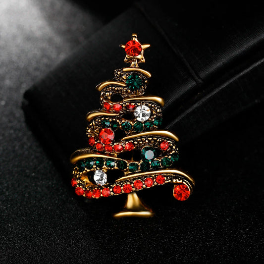 Broches de noël pour hommes et femmes, chapeau de pÚre noël, gants, cloches, chaussettes, costume en strass, broches métalliques, Badges, cadeau du nouvel an, 2022