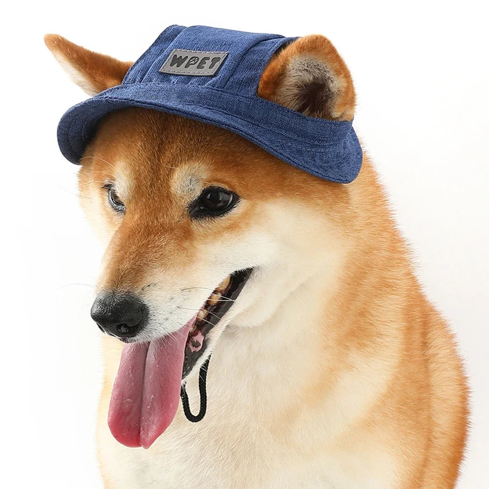 Chapeau d'été réglable pour animaux de compagnie, protection solaire contre les fuites d'oreilles, chapeau de cowboy en lin pour chiot, casquette de soleil, visière, chapeau de sport d'extérieur mignon pour chat