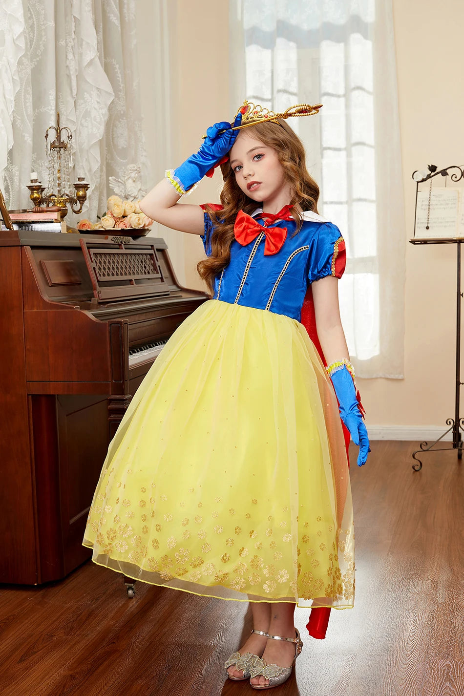 Robe de princesse pour filles, robe d'anniversaire à volants pour enfants, robe de Noël pour enfants,  spectacle, robes de cosplay fantaisie