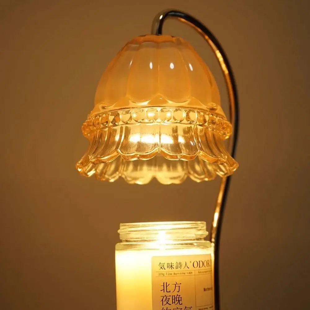 Lampe de bureau à bougie d'aromathérapie avec diffuseur d'arômes en marbre, minuterie d'éclairage à heure fixe, éclairage d'ambiance d'aromathérapie