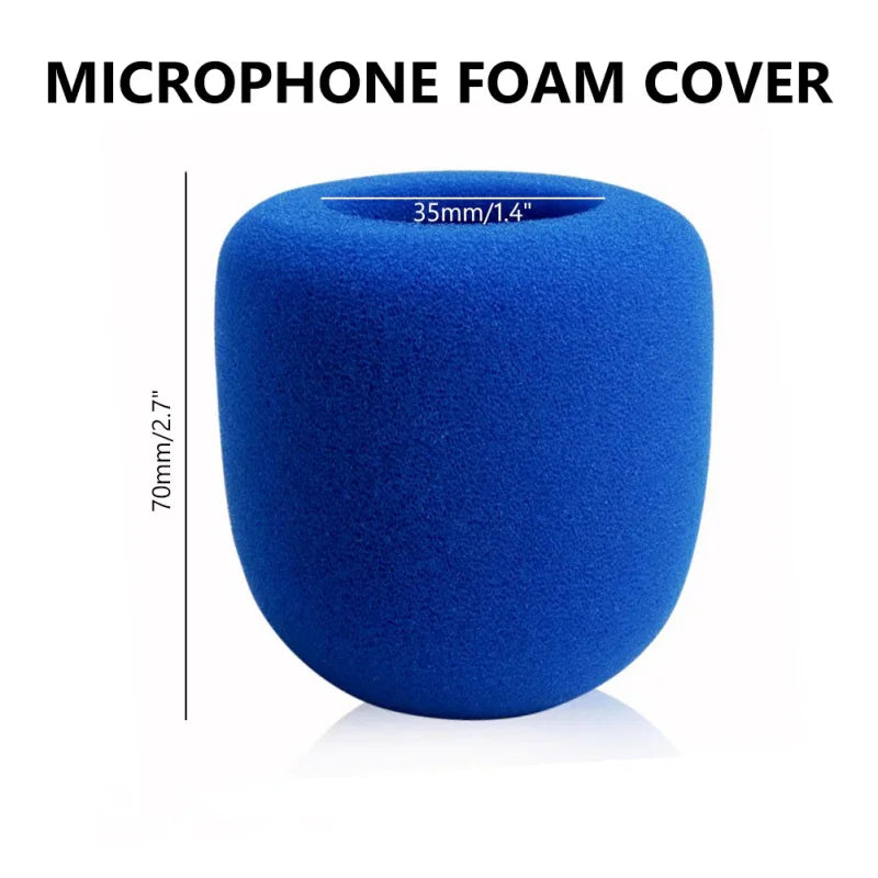 Housse de protection pour microphone sans fil, colorée, coupe-vent, anti-salive, lavable, en mousse éponge, pour la plupart des microphones (3,5 x 7 cm)
