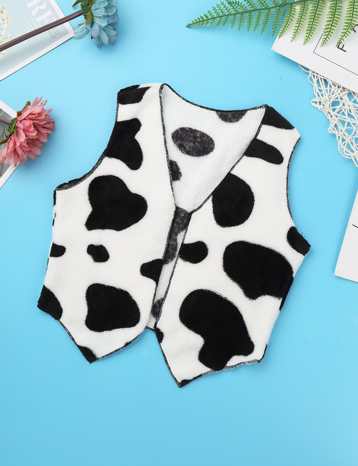 Costume de cow-boy et de cow-girl du Far West, déguisement d'Halloween, gilet sans manches à franges avec bandana et chapeau