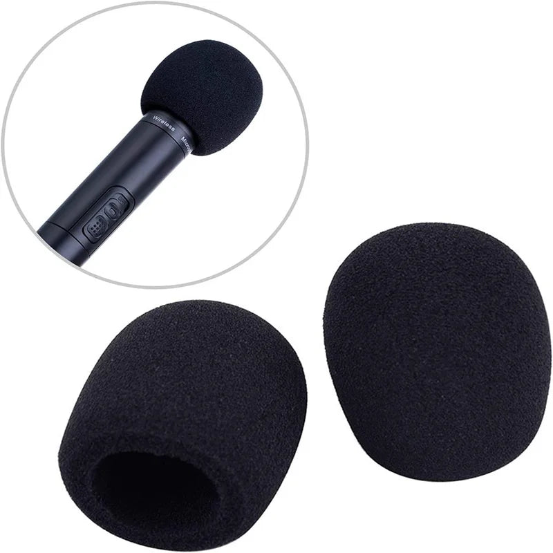 Housse de protection pour microphone sans fil, colorée, coupe-vent, anti-salive, lavable, en mousse éponge, pour la plupart des microphones (3,5 x 7 cm)