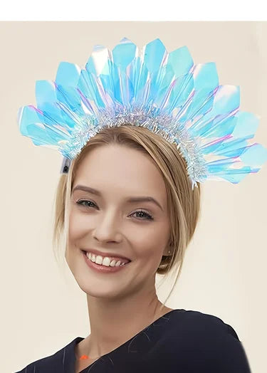 Bandeau de film lumineux créatif accessoires de décoration d'ambiance de fête d'Halloween de Noël bandeau bandeau à paillettes coloré créatif