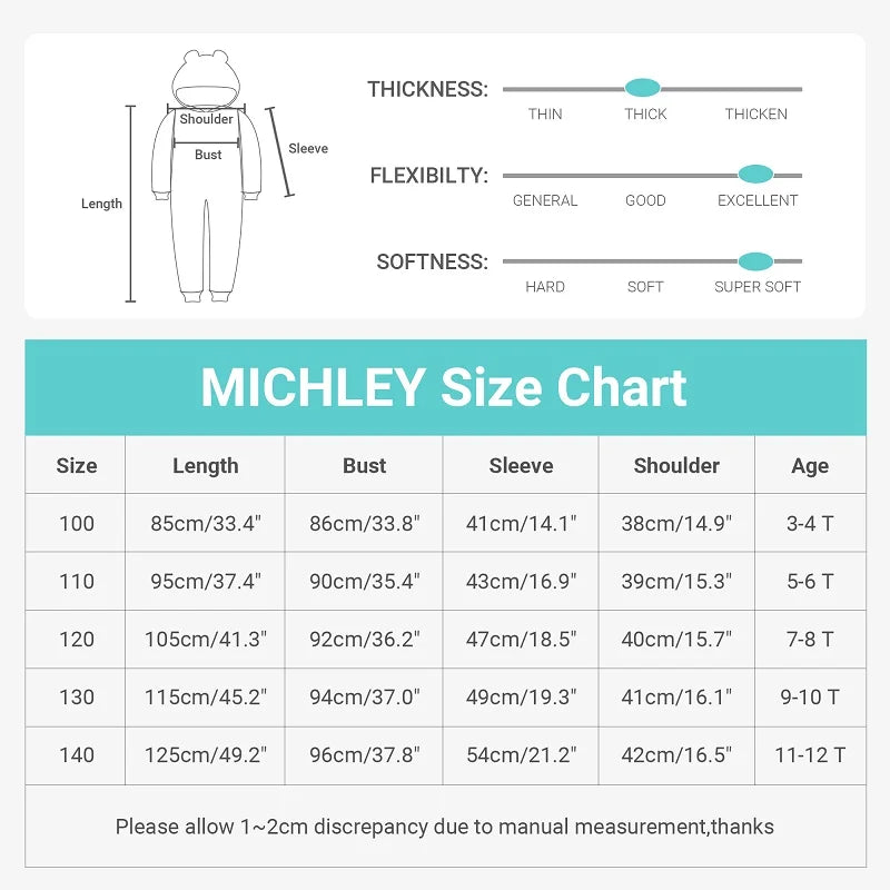 Pyjama en flanelle de carnaval pour enfants, combinaison, combinaison, dessin animĂ©, vĂȘtements d'hiver, Halloween, pour garçons et filles, famille