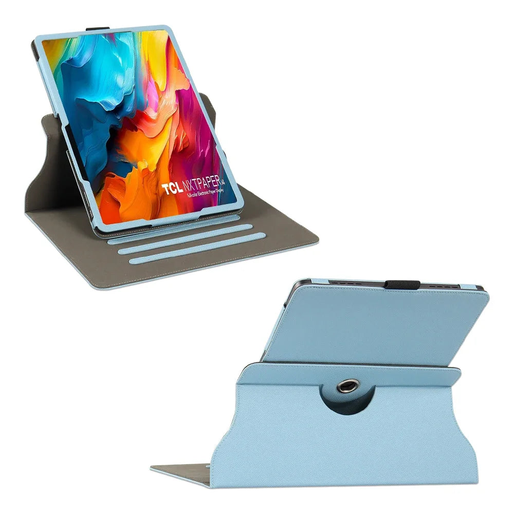 Étui rotatif à 360 degrés Mingfeng pour tablette PC TCL NXTPAPER 14 9491G 14,3 pouces, housse magnétique avec dragonne 2024