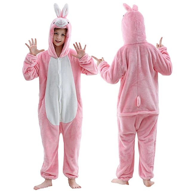 Pyjama en flanelle de carnaval pour enfants, combinaison, combinaison, dessin animĂ©, vĂȘtements d'hiver, Halloween, pour garçons et filles, famille