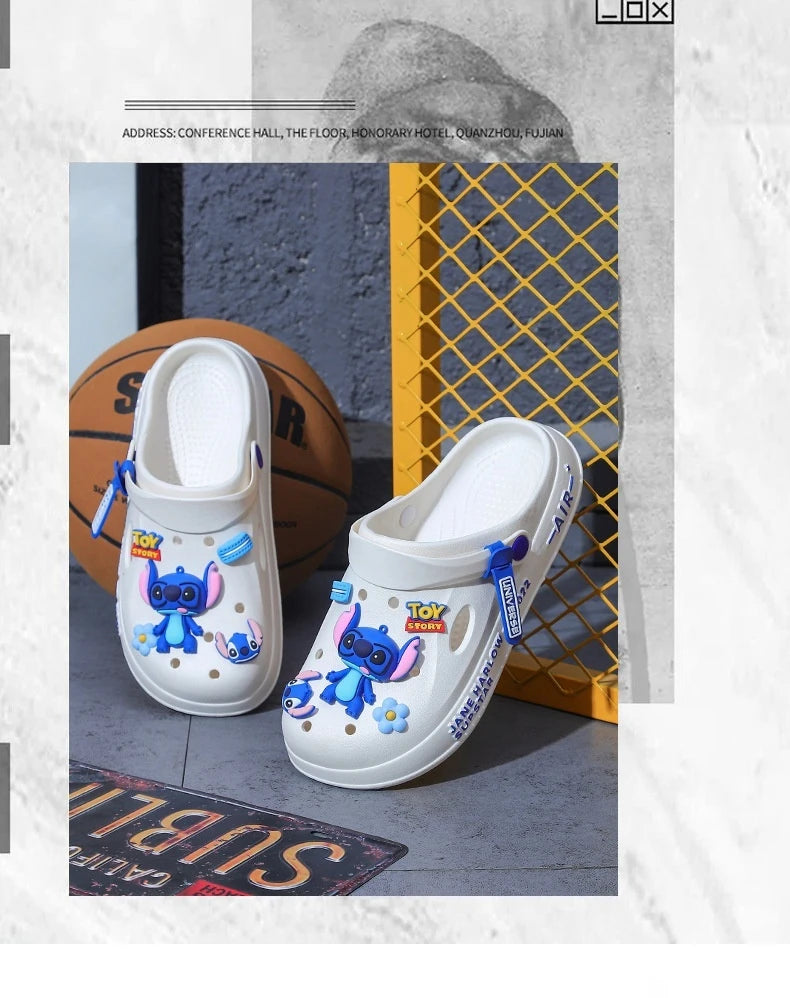 Chaussures à trous cousus pour hommes d'été, sandales antidérapantes et résistantes à l'usure pour l'extérieur, pantoufles de plage à semelles épaisses