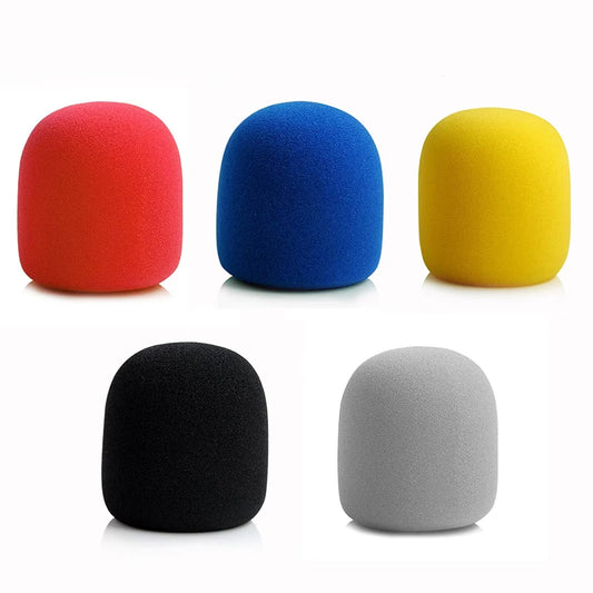 Housse de protection pour microphone sans fil, colorée, coupe-vent, anti-salive, lavable, en mousse éponge, pour la plupart des microphones (3,5 x 7 cm)