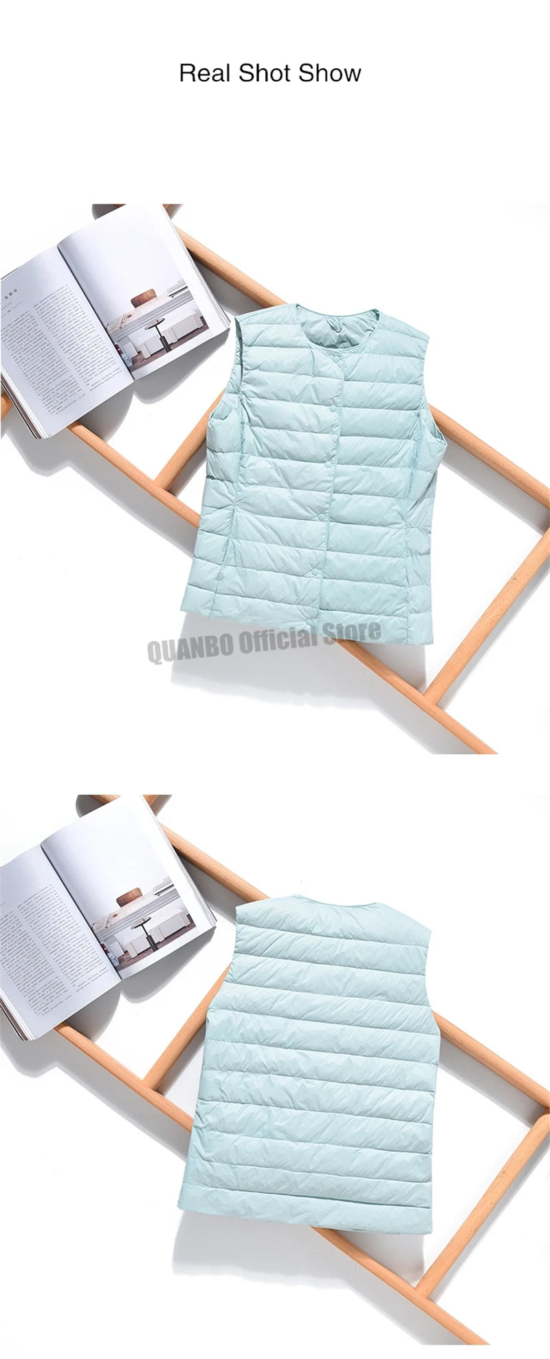 Doudoune sans manches pour femme, nouvelle collection printemps-hiver 2025, 90 % duvet de canard blanc, ultra légère, pliable, chaude, doublure en duvet