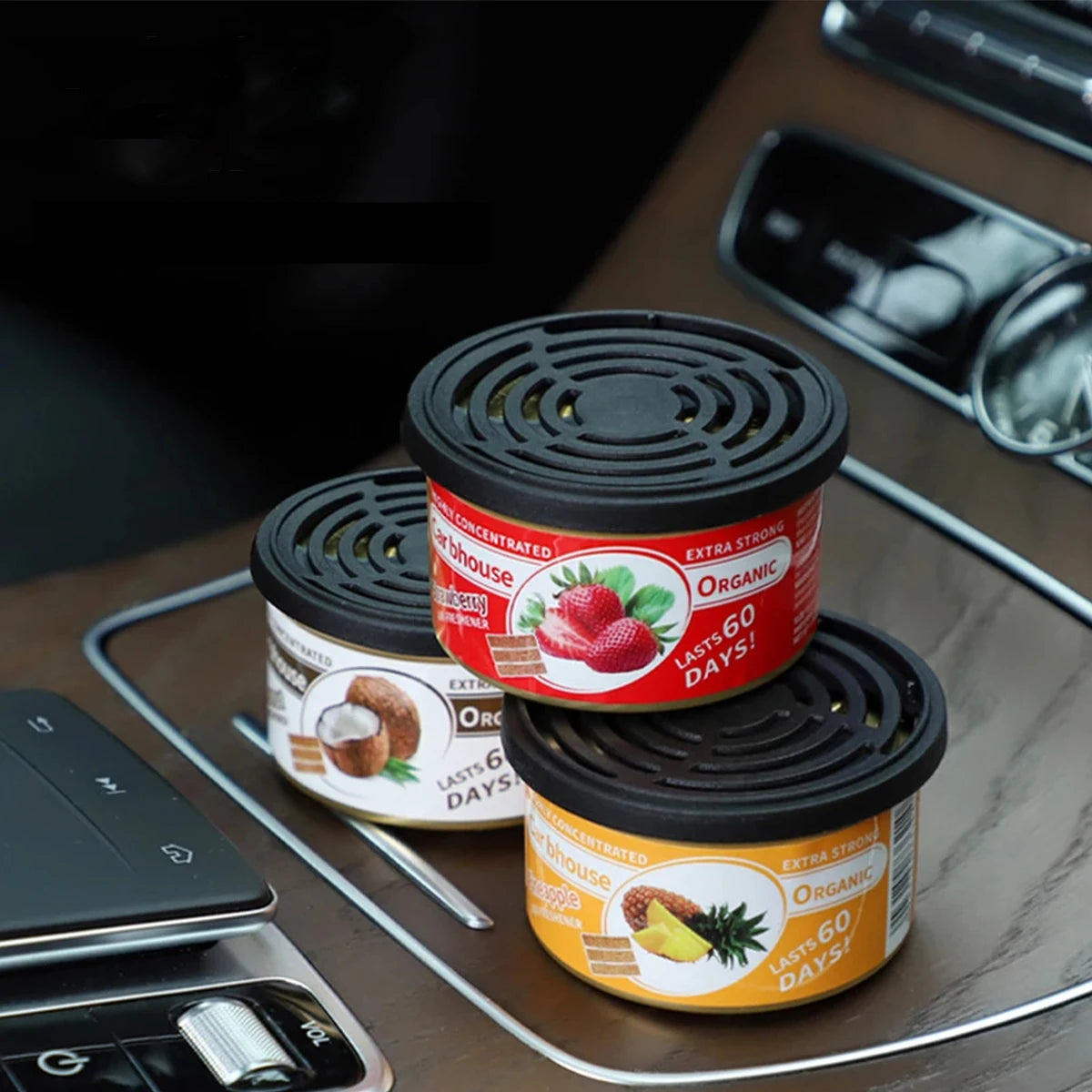 Diffuseur d'arômes de voiture haut de gamme, petit bidon de parfum en bois, parfum de voiture, parfum de voiture, baume de voiture, ornement de voiture