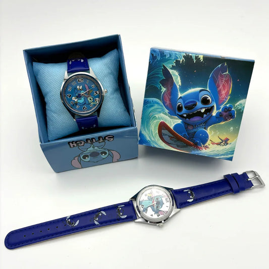 Coffret cadeau Stitchou montre pointeur quartz enfants coffret cadeau montre filles kawaii Stitchou coffret montre cadeau anniversaire mignon girly coeur