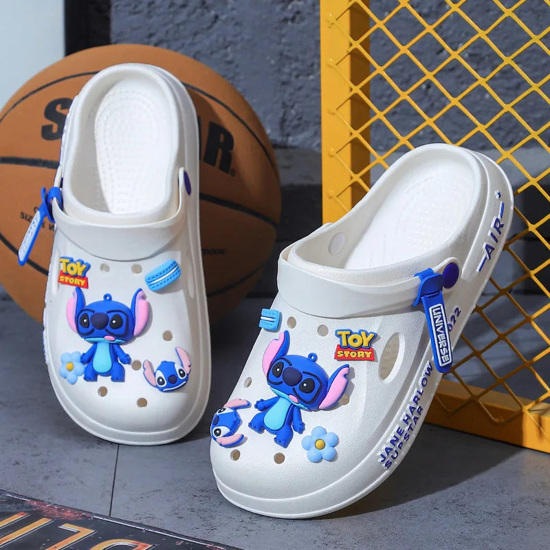 Chaussures à trous cousus pour hommes d'été, sandales antidérapantes et résistantes à l'usure pour l'extérieur, pantoufles de plage à semelles épaisses