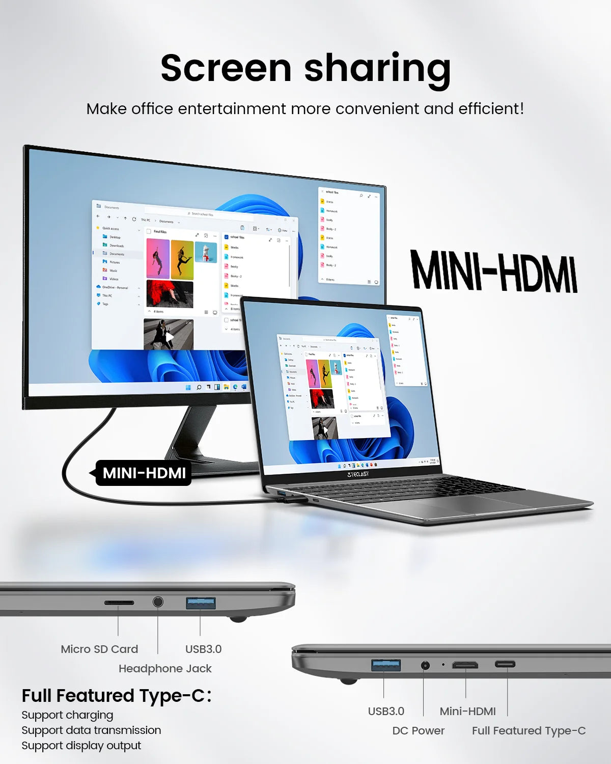 Ordinateur portable Teclast F16 Pro, Windows 11 Pro, processeur Intel N95, F16Pro, 16 Go de RAM, 512 Go de SSD, écran IPS 15,6 pouces 1920 x 1080, Wi-Fi 6, USB 3.2, clavier rétroéclairé, mini-HDMI