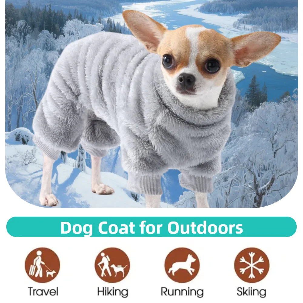 Vêtements en polaire doux pour chien, combinaison chaude pour l'automne et l'hiver, pour petit chien, pull pour chiot, manteau, salopette pour chihuahua