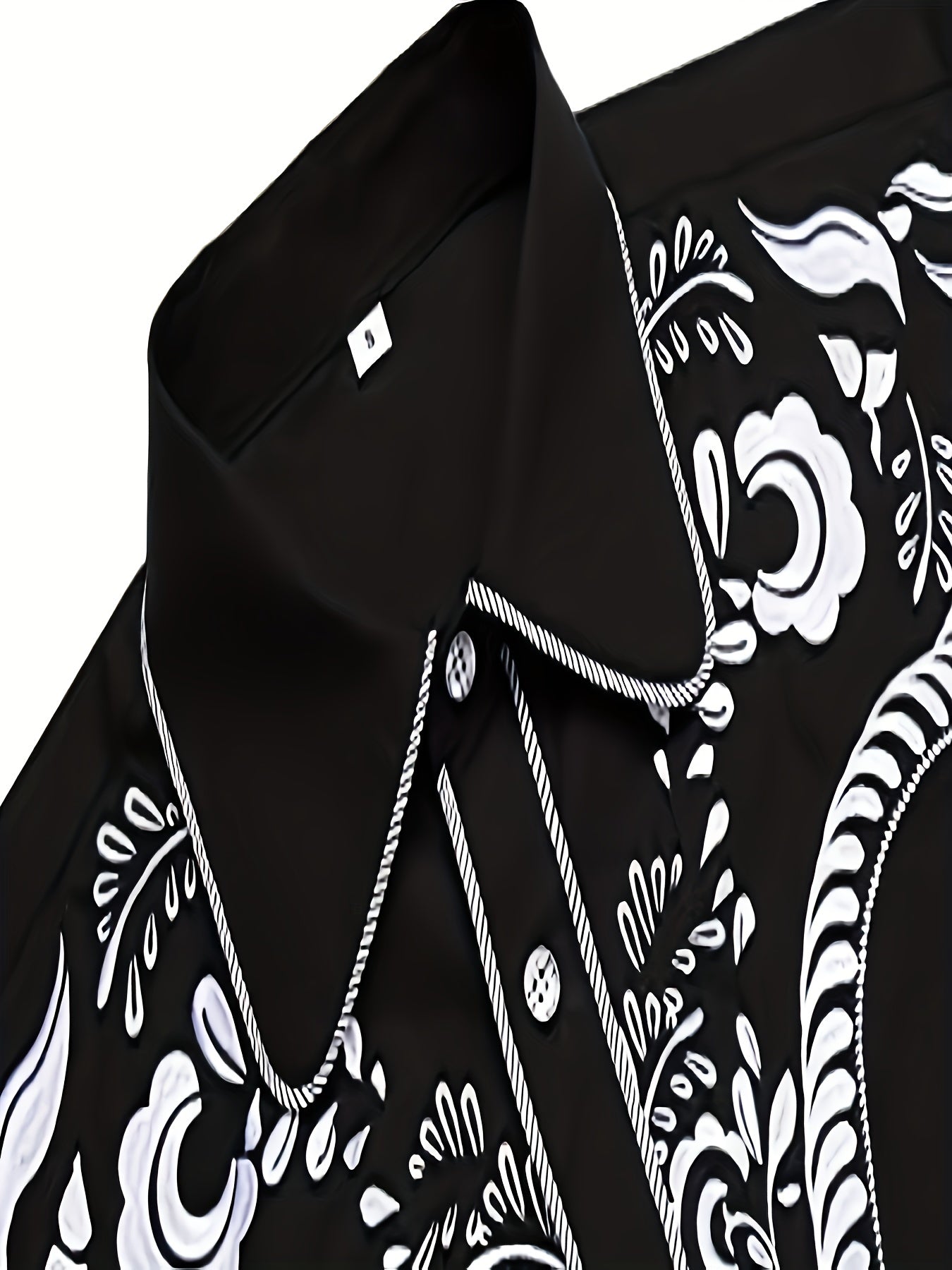 Chemise brodée à manches longues style cowboy western chic - Mélange de coton doux, design élégant, style décontracté pour les vacances de printemps et d'automne - Chemise homme pour activités de plein air, voyages et loisirs