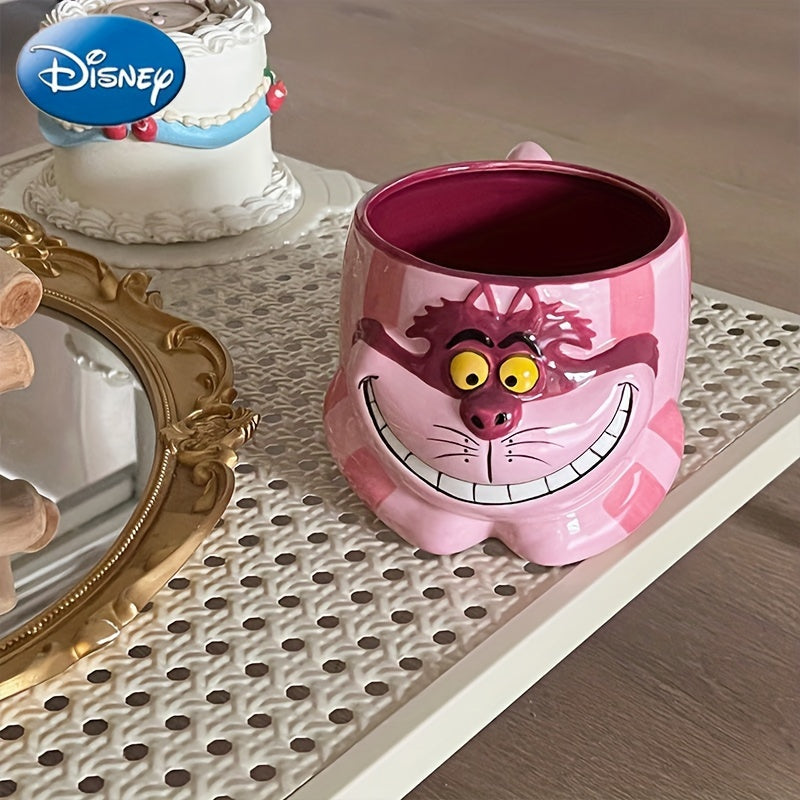 "Magical Morning" Disney Officially Licensed Cheshire Cat Ceramic Mug - Alice In Wonderland Inspired Coffee & Milk Cup, 3D Creative Design, Reusable, Dishwasher Safe Disney Coffee Mug Disney Mug