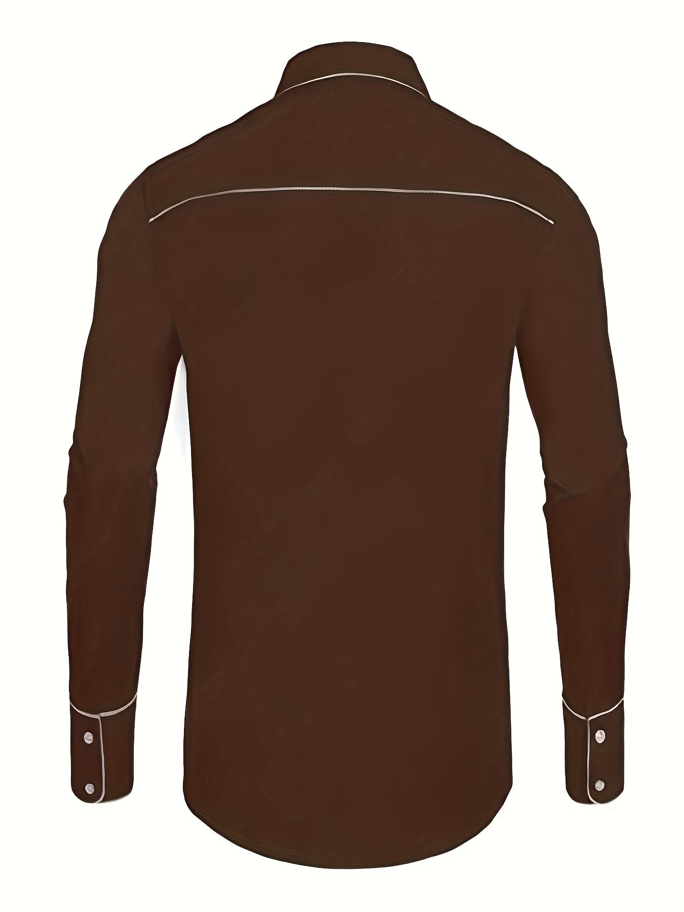 Chemise brodée à manches longues style cowboy western chic - Mélange de coton doux, design élégant, style décontracté pour les vacances de printemps et d'automne - Chemise homme pour activités de plein air, voyages et loisirs