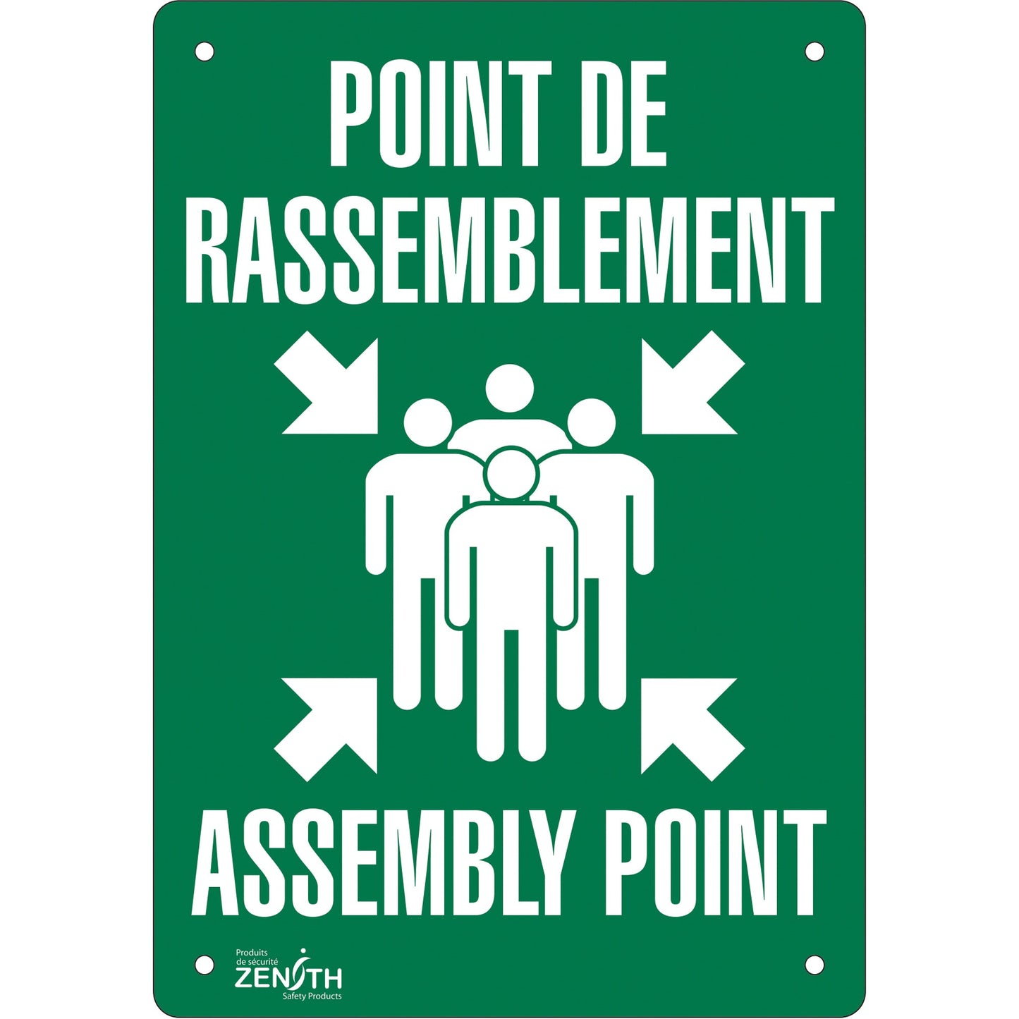 "Point de rassemblement/Assembly Point" Sign
