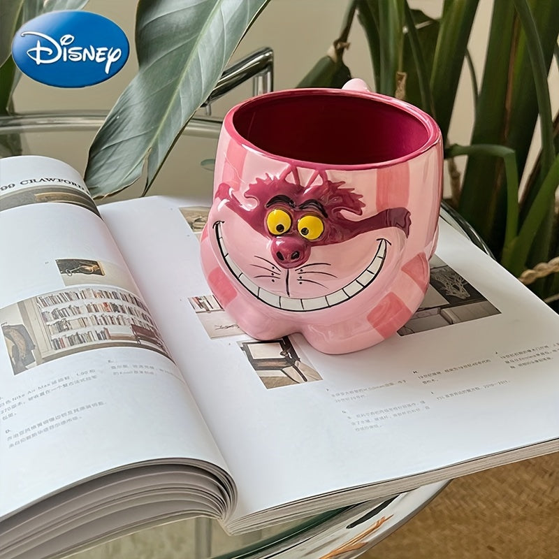 "Magical Morning" Disney Officially Licensed Cheshire Cat Ceramic Mug - Alice In Wonderland Inspired Coffee & Milk Cup, 3D Creative Design, Reusable, Dishwasher Safe Disney Coffee Mug Disney Mug