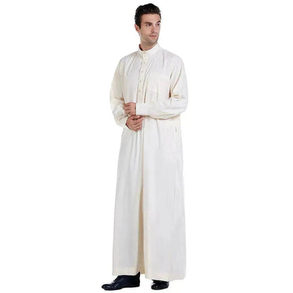 Fashionable and Elegant Arab Contemporary Middle Eastern Men's Robe Moroccan Men's Jalabiya
