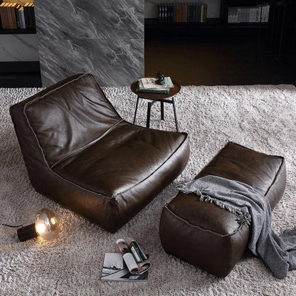 Single Sofa & Ottoman Set