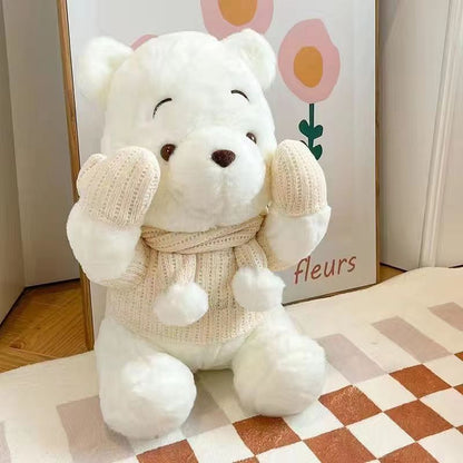 Peluche jolie ourson, poupée en peluche animée, cadeau d'anniversaire, décoration, idéal pour les fans d'ourson♥️