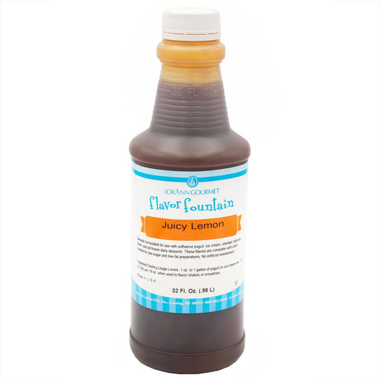 'REDUCED TO CLEAR' Juicy Lemon Flavor Fountain - 3 x 32 oz. - Ice Cream and Beverage Flavors - LorAnn Oils - Canadian Distribution - Ships Free Within Canada on Orders Above CAD $199