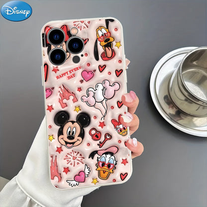 Disney Mickey Mouse Cartoon Phone Case for iPhone 15 Pro Max, 12/12pro/12promax/13/13pro/13 pro max/14/14plus/14pro/14 pro max/15/15plus/15pro, TPU Protective Case
