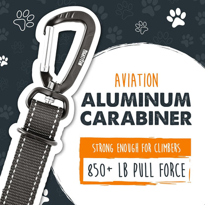 Dog Seat Belt | Pet Safety Belt, Created with Human Seatbelt Material. All-Metal Hardware with Adjustable Length Strap. Exceeds Dog Safety Standards. Keep Your Dog Secure in the Car