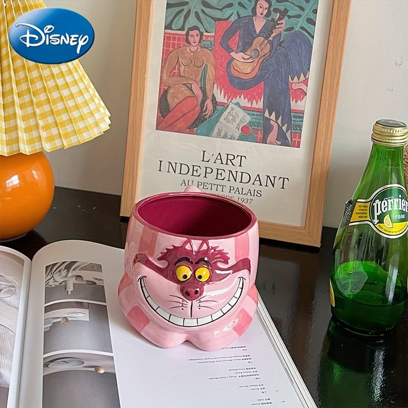 "Magical Morning" Disney Officially Licensed Cheshire Cat Ceramic Mug - Alice In Wonderland Inspired Coffee & Milk Cup, 3D Creative Design, Reusable, Dishwasher Safe Disney Coffee Mug Disney Mug