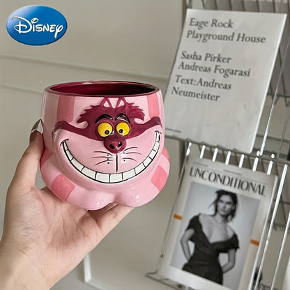 "Magical Morning" Disney Officially Licensed Cheshire Cat Ceramic Mug - Alice In Wonderland Inspired Coffee & Milk Cup, 3D Creative Design, Reusable, Dishwasher Safe Disney Coffee Mug Disney Mug