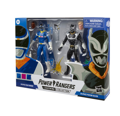 Power Rangers Lightning Collection In Space Blue Ranger Vs. Silver Psycho Ranger