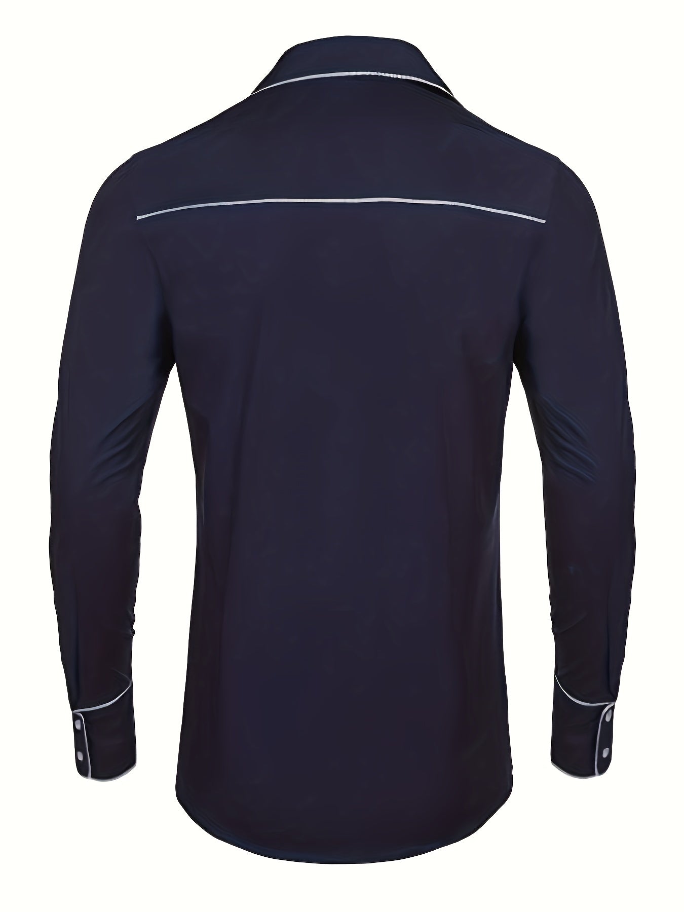 Chemise brodée à manches longues style cowboy western chic - Mélange de coton doux, design élégant, style décontracté pour les vacances de printemps et d'automne - Chemise homme pour activités de plein air, voyages et loisirs