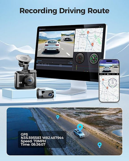 AZDOME GS63H Pro Front and Rear Dash Cam