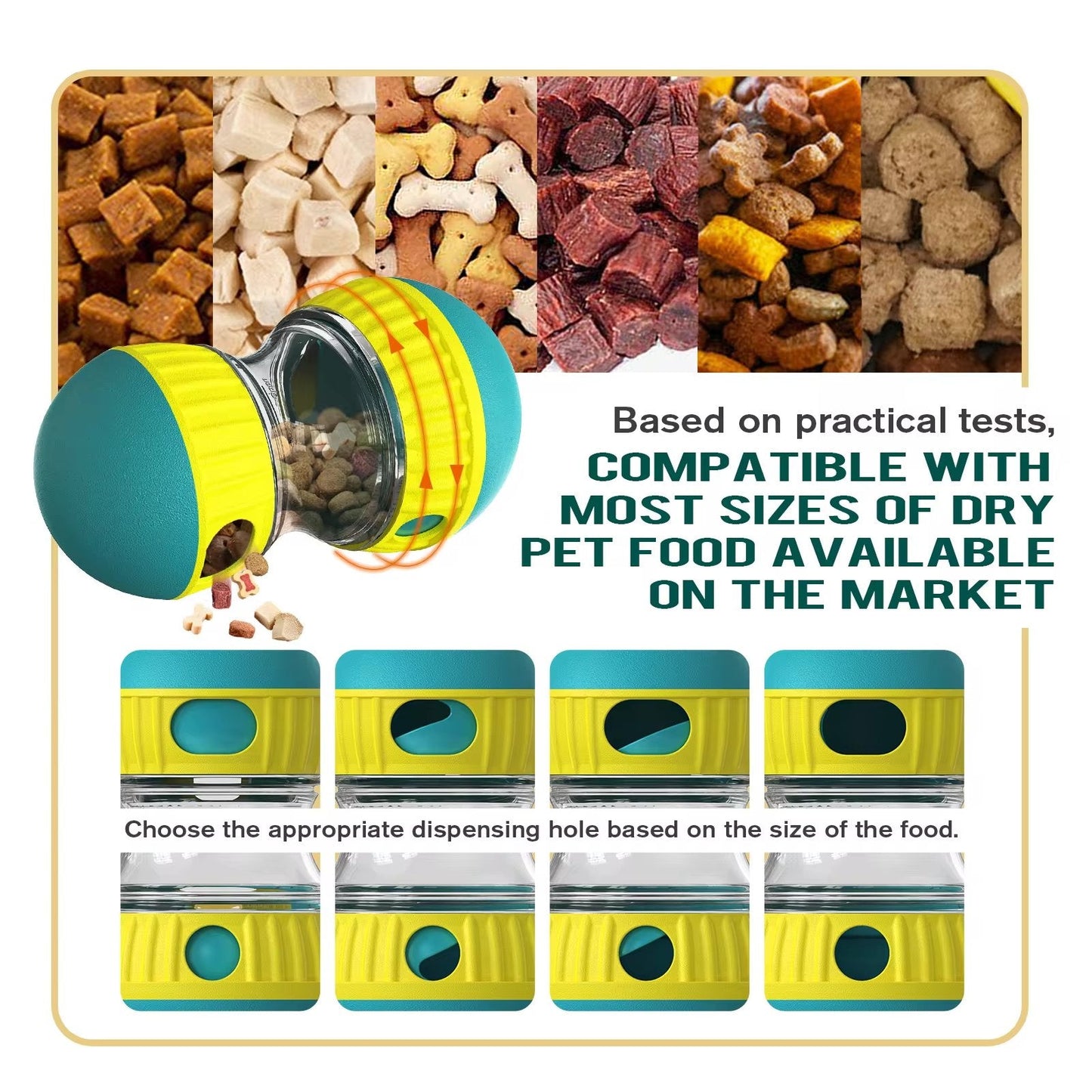 Interactive Slow Feeder Oval Toy – Dog Food Dispenser