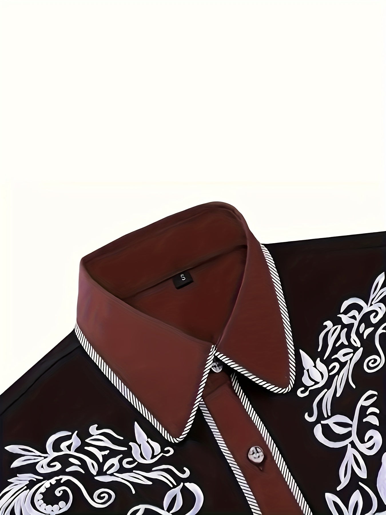 Chemise brodée à manches longues style cowboy western chic - Mélange de coton doux, design élégant, style décontracté pour les vacances de printemps et d'automne - Chemise homme pour activités de plein air, voyages et loisirs