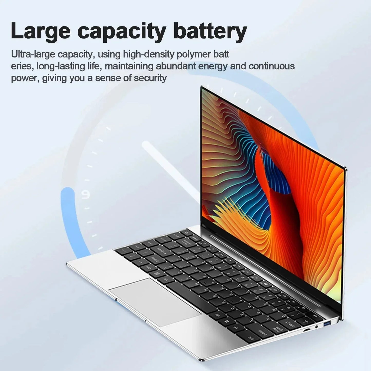 14.1'' Laptop Windows 11 Intel Atom x7 A3950 180° Folding Slim Laptop 12GB RAM 512GB 1TB SSD 1920*1080 Office Study Computer PC