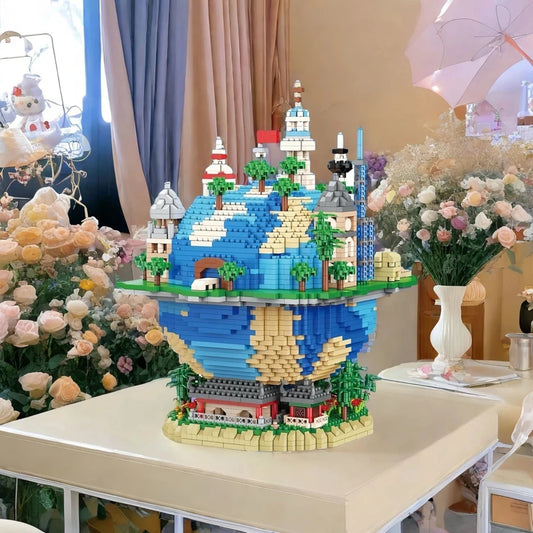 Ensemble de micro blocs de construction Architecture Global Village (6000 pièces), modèle d'architecture cadeau pour adultes et enfants