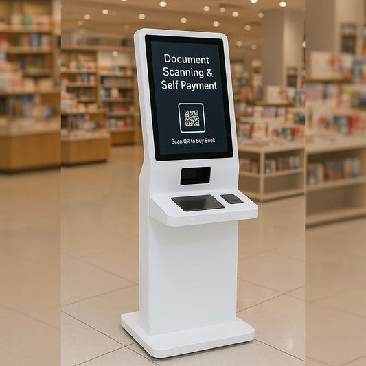 Self Service Kiosk Document Scanning Kiosk Self Payment Kiosk Sell Books Documets with Qr Code